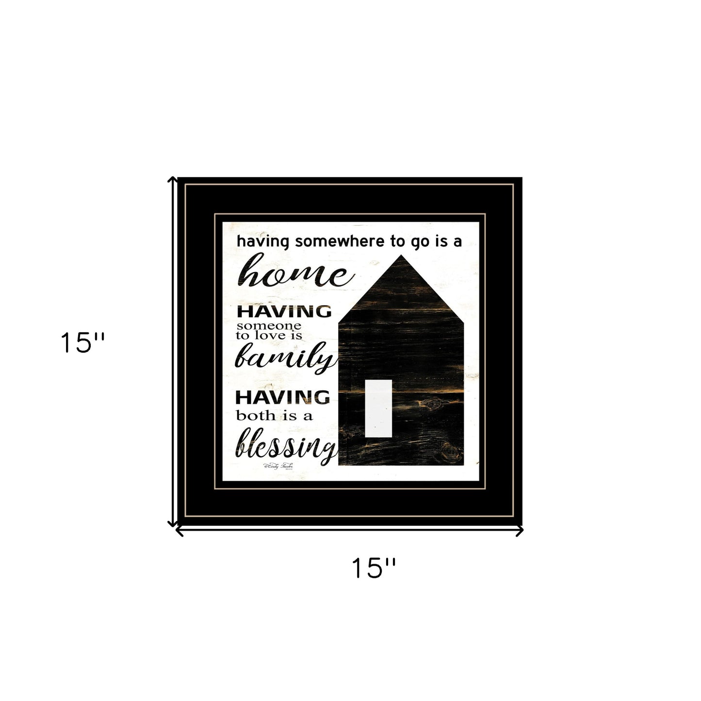 A Blessing 2 Black Framed Print Wall Art