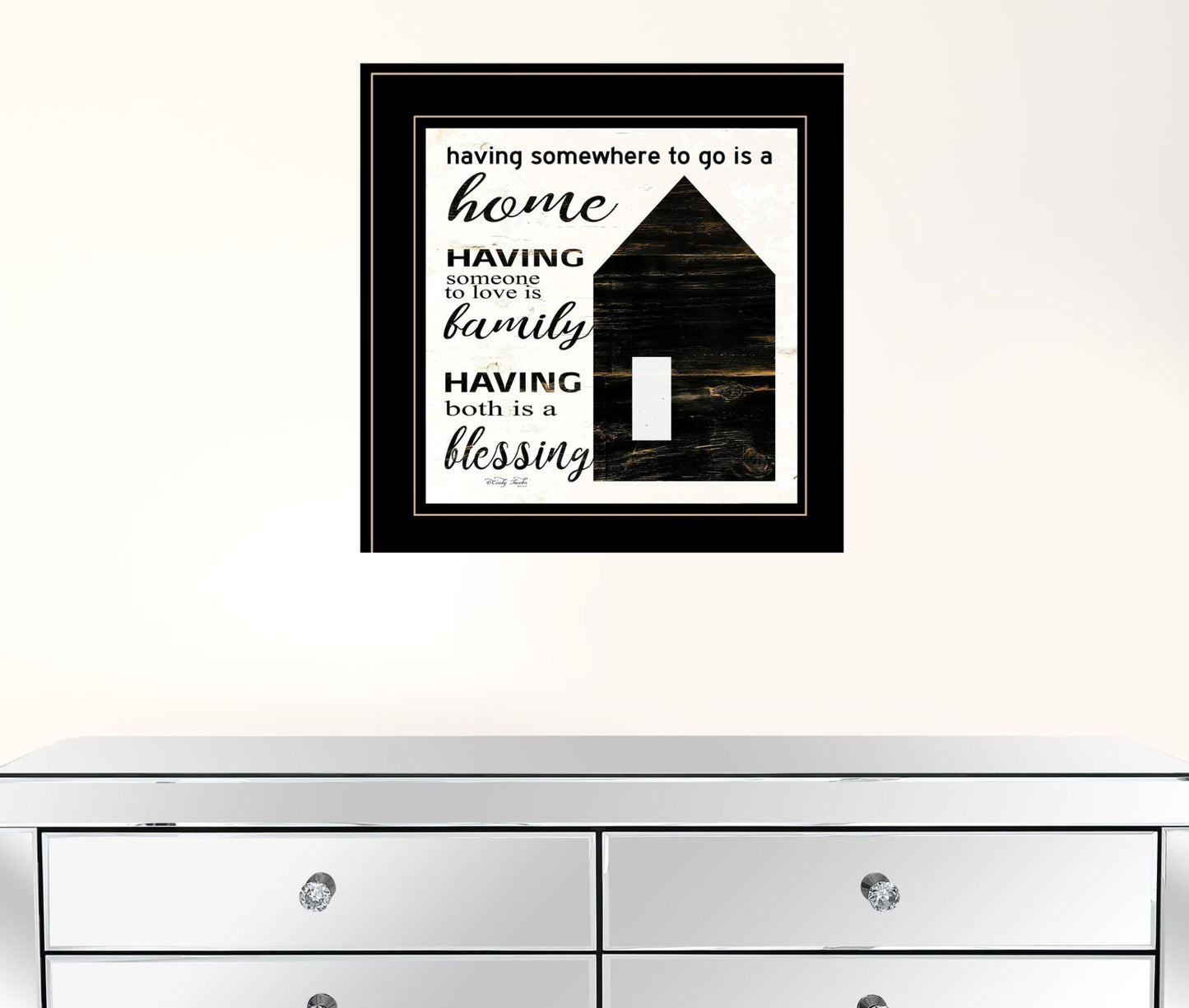 A Blessing 2 Black Framed Print Wall Art