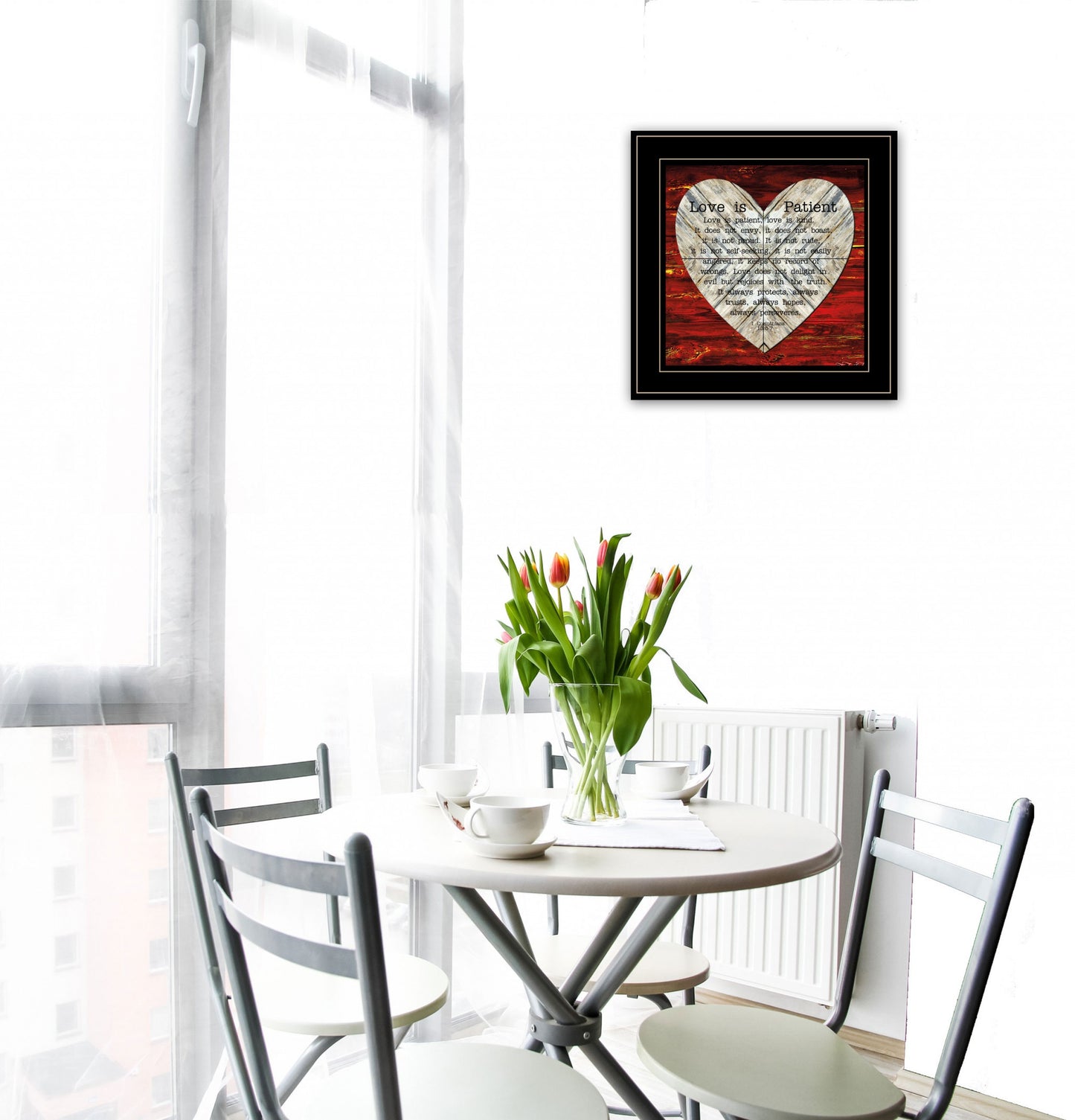 Love is Patient 2 Black Framed Print Wall Art