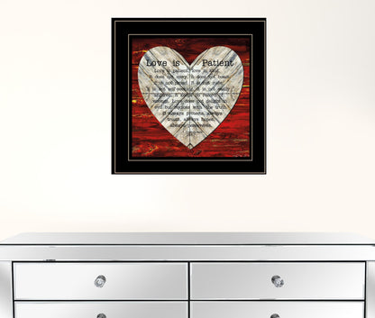 Love is Patient 2 Black Framed Print Wall Art