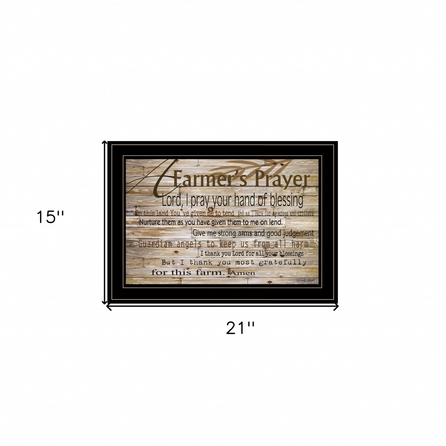 A Farmers Prayer 2 Black Framed Print Wall Art