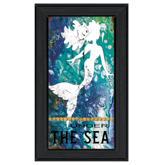 Under the Sea 2 Black Framed Print Wall Art