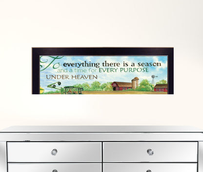 To Everything Season Black Framed Print Wall Art