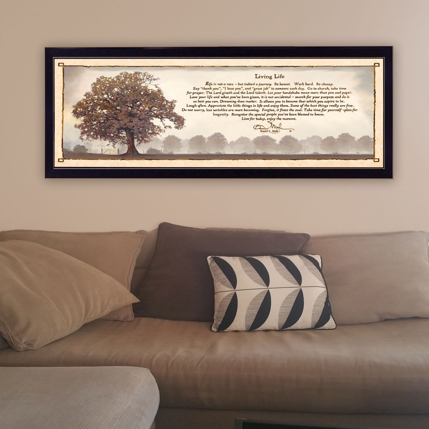 Living Life 9 Black Framed Print Wall Art