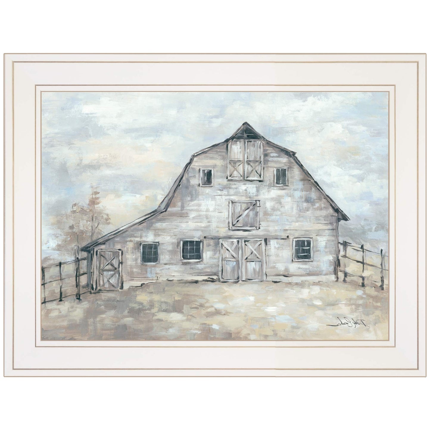 Rustic Beauty 1 White Framed Print Wall Art