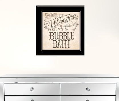 When All Else Fails 3 Black Framed Print Bathroom Wall Art