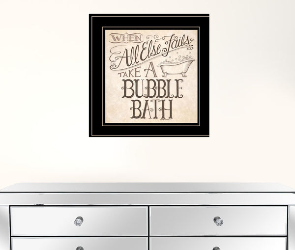 When All Else Fails 3 Black Framed Print Bathroom Wall Art