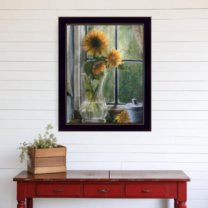 Morning Flower 1 Black Framed Print Wall Art