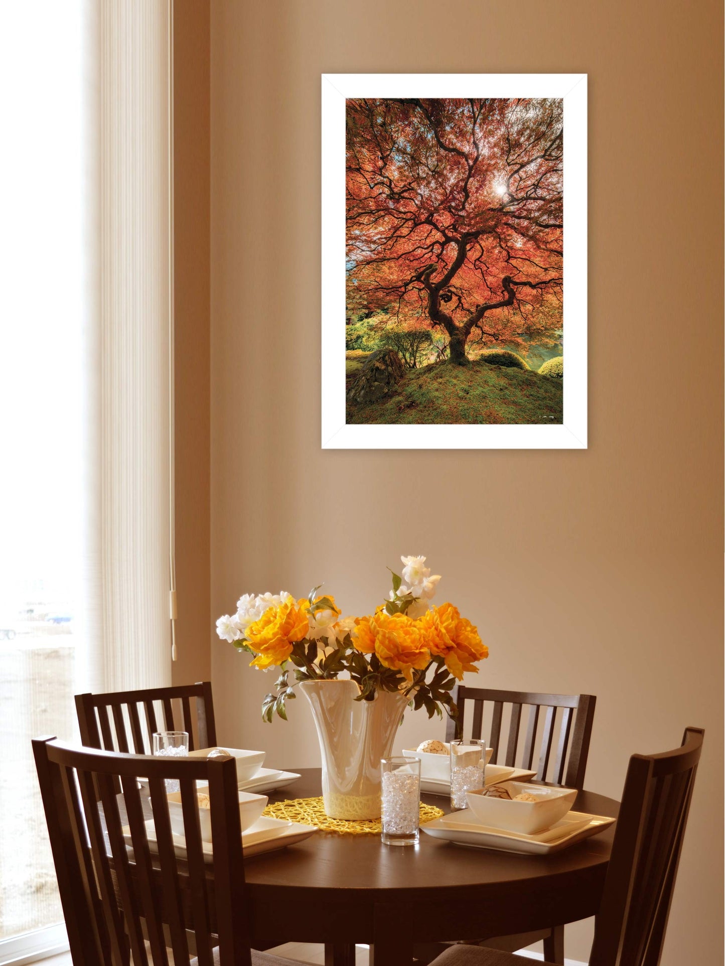 First Colors Of Fall II 1 White Framed Print Wall Art