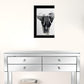 Elephant Walk 2 Black Framed Print Wall Art