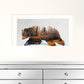 Traveling Bear 1 White Framed Print Wall Art