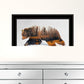 Traveling Bear 2 Black Framed Print Wall Art