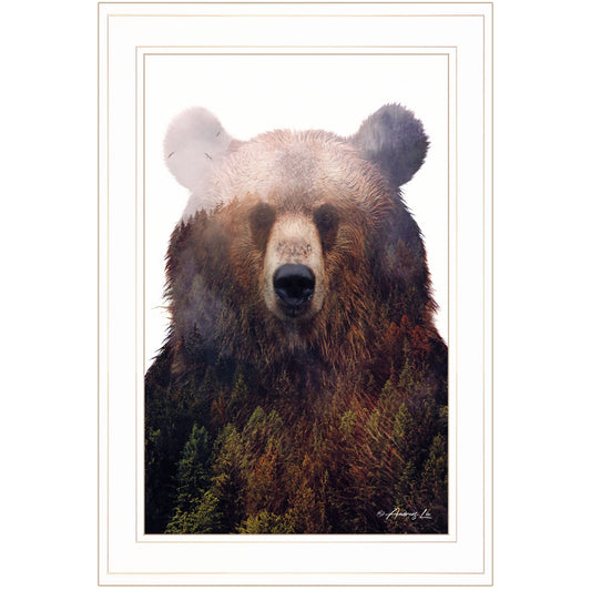 King Of The Forest 3 White Framed Print Wall Art