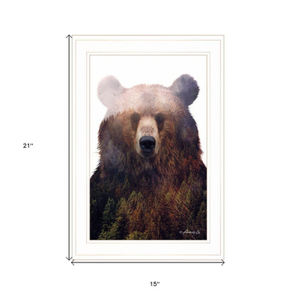 King Of The Forest 3 White Framed Print Wall Art