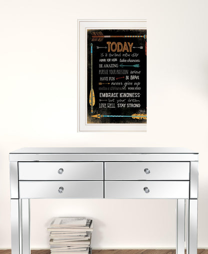 Today Is a Brand New Day 1 White Framed Print Wall Art