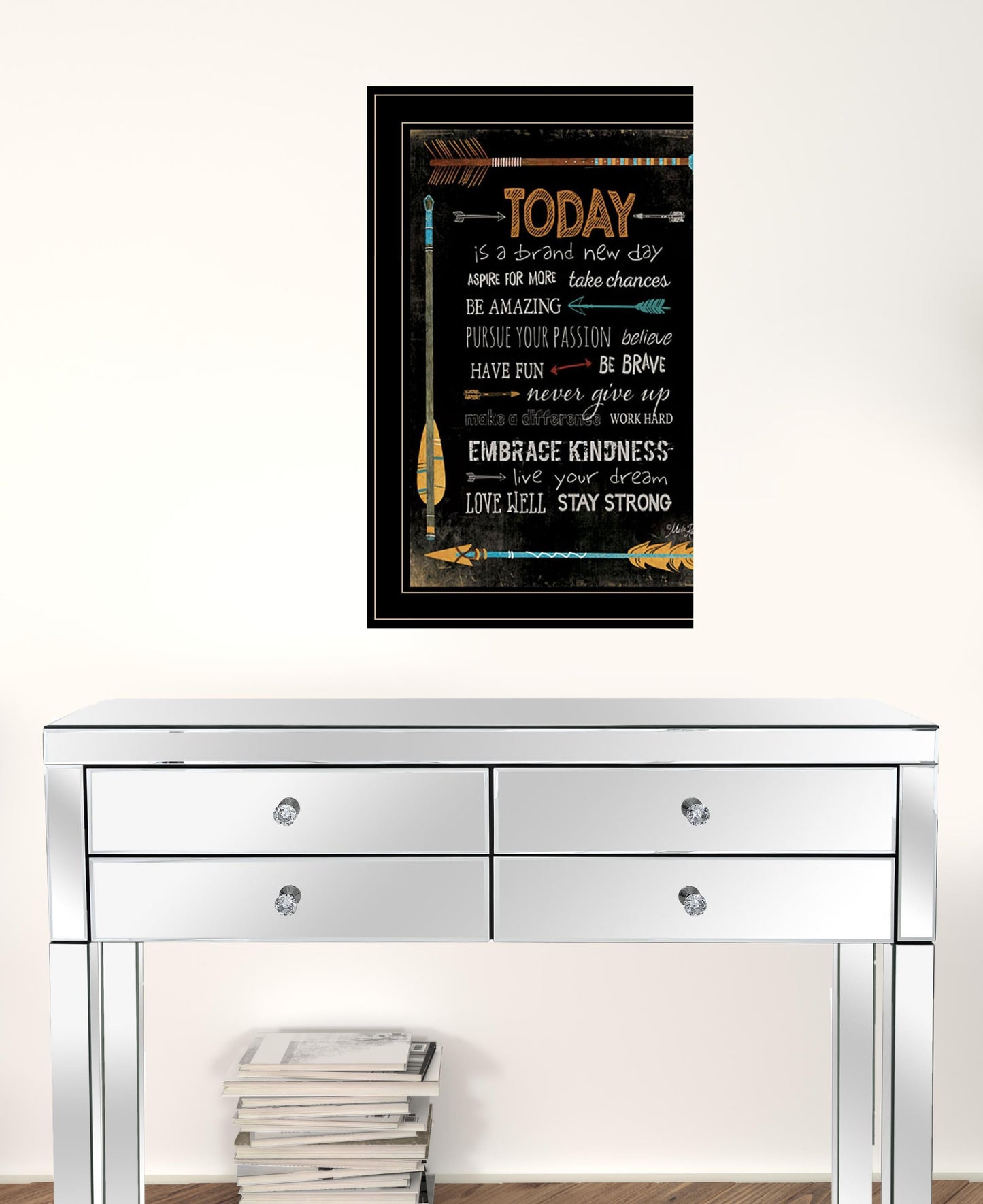 Today Is a Brand New Day 2 Black Framed Print Wall Art