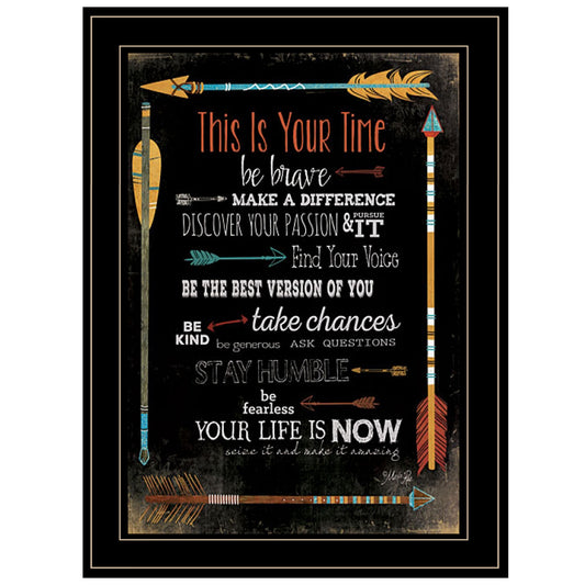 This is Your Time 2 Black Framed Print Wall Art