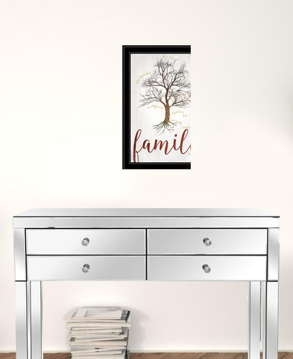 Family Tree 2 Black Framed Print Wall Art