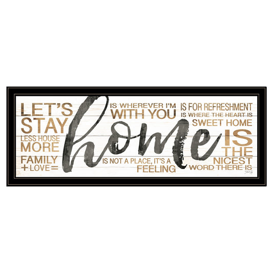 Home 4 Black Framed Print Wall Art