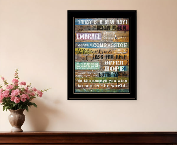 Today Is 2 Black Framed Print Wall Art