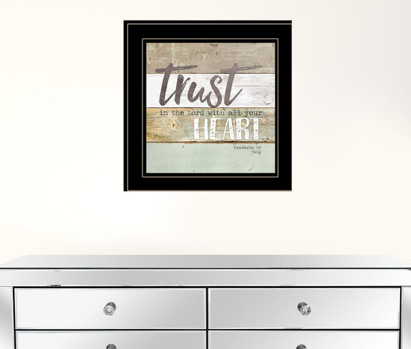 Trust in the Lord 2 Black Framed Print Wall Art