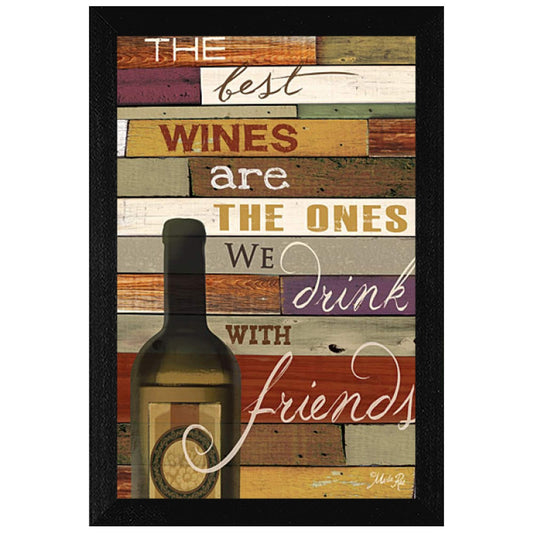 The Best Wine 1 Black Framed Print Wall Art