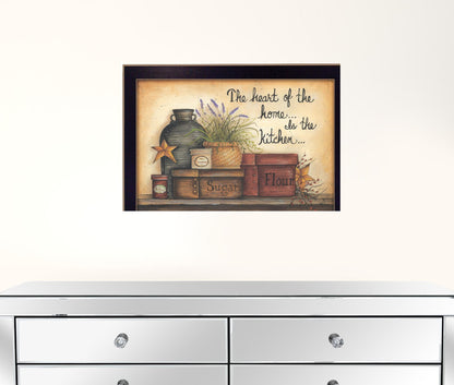 Heart of the Home 4 Black Framed Print Kitchen Wall Art