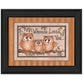 Whoooo Loves You Black Framed Print Wall Art