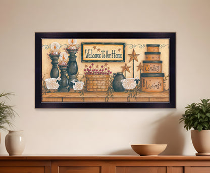 Welcome to Our Home 2 Black Framed Print Wall Art