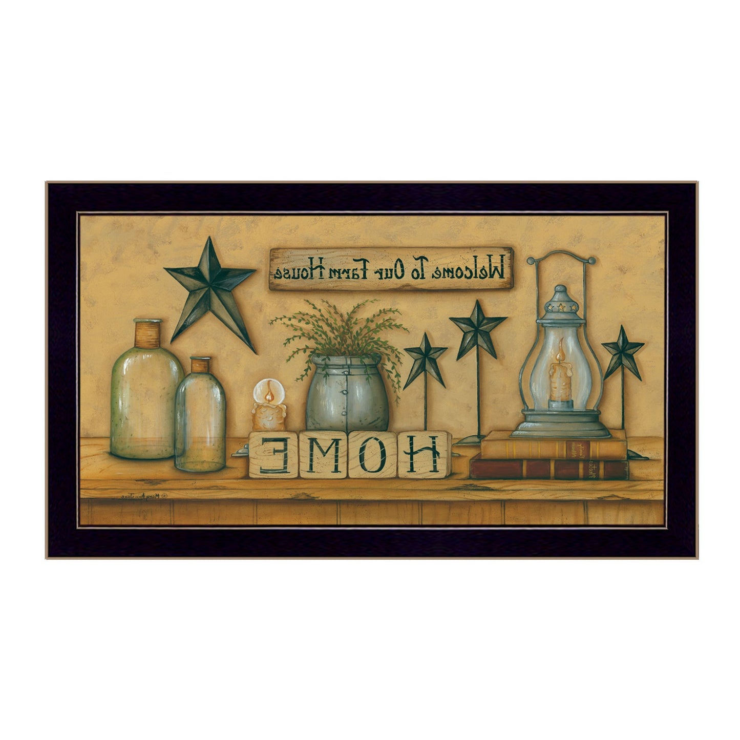 Welcome to Our Farm House Black Framed Print Wall Art