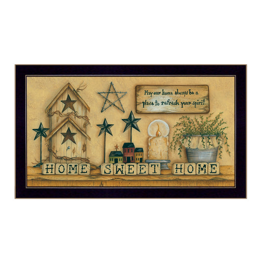 Home Sweet Home 6 Black Framed Print Wall Art