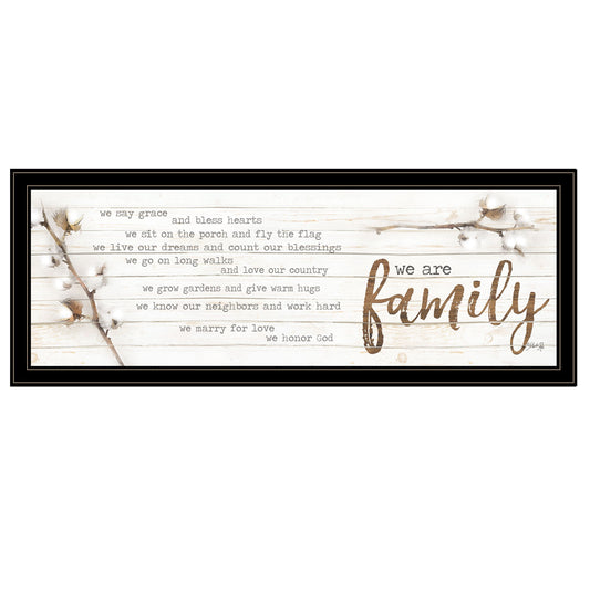 We Are Family Black Framed Print Wall Art