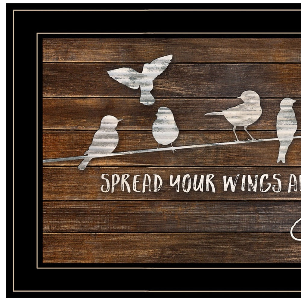 Spread Your Wings And Fly 2 Black Framed Print Wall Art