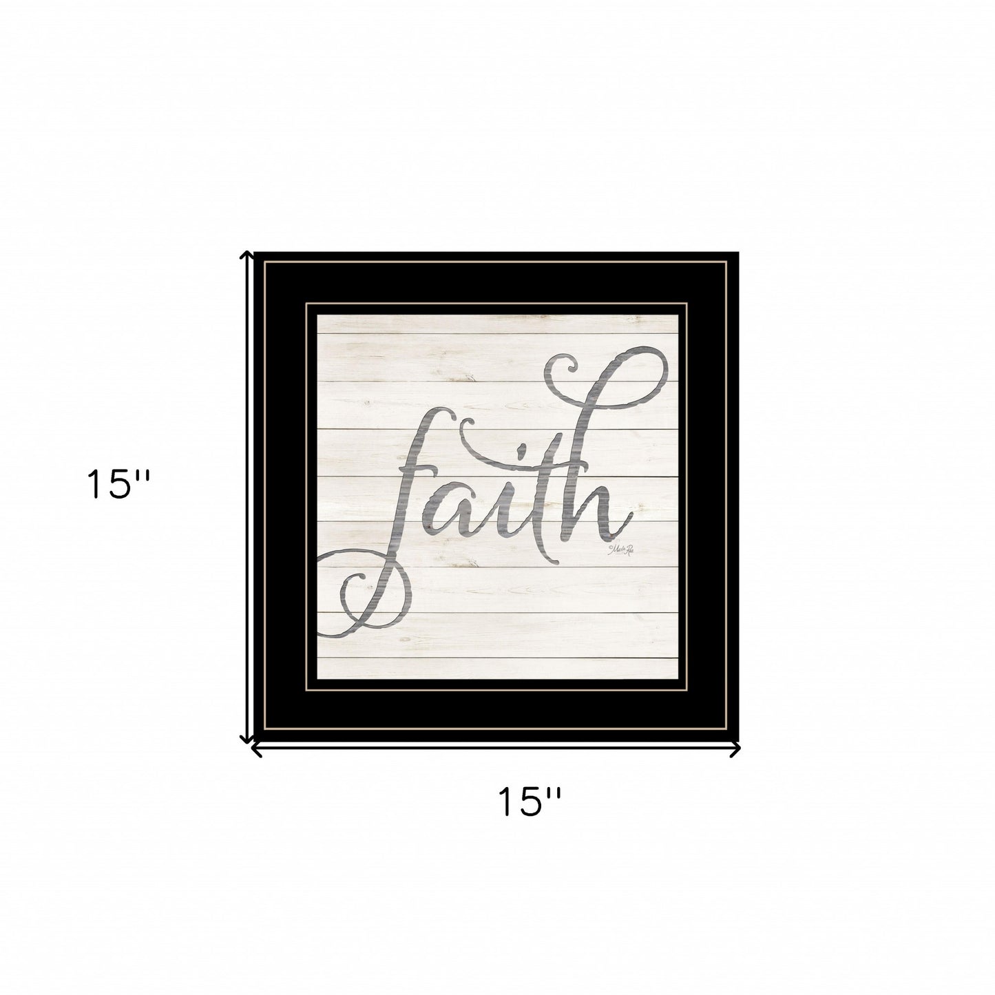 Simple Words Faith 2 Black Framed Print Wall Art