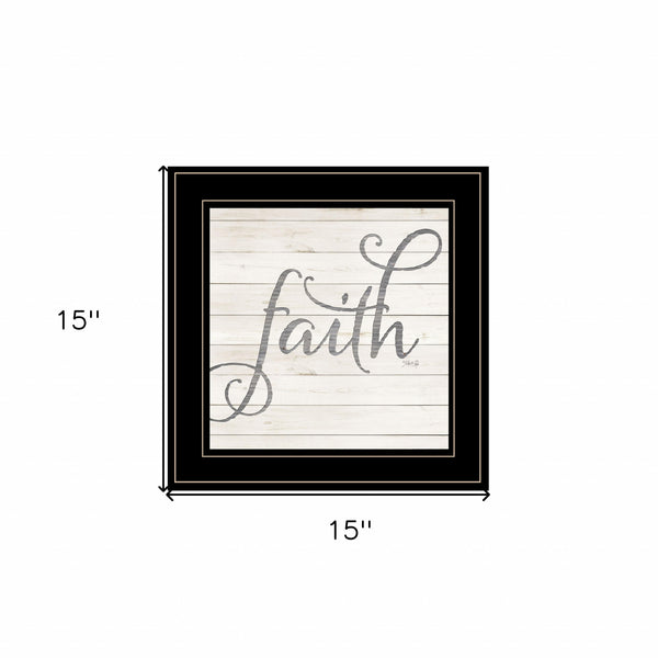 Simple Words Faith 2 Black Framed Print Wall Art