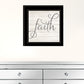 Simple Words Faith 2 Black Framed Print Wall Art