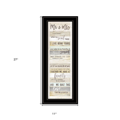 Mr And Mrs 1 Black Framed Print Wall Art