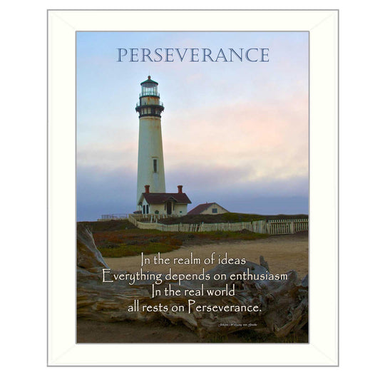 Perseverance 3 White Framed Print Wall Art