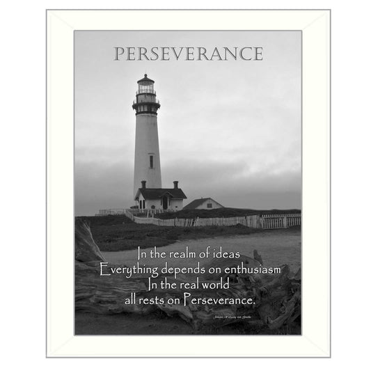 Perseverance 1 White Framed Print Wall Art