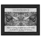 Significance 5 Black Framed Print Wall Art