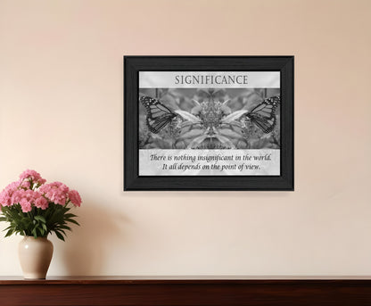 Significance 5 Black Framed Print Wall Art