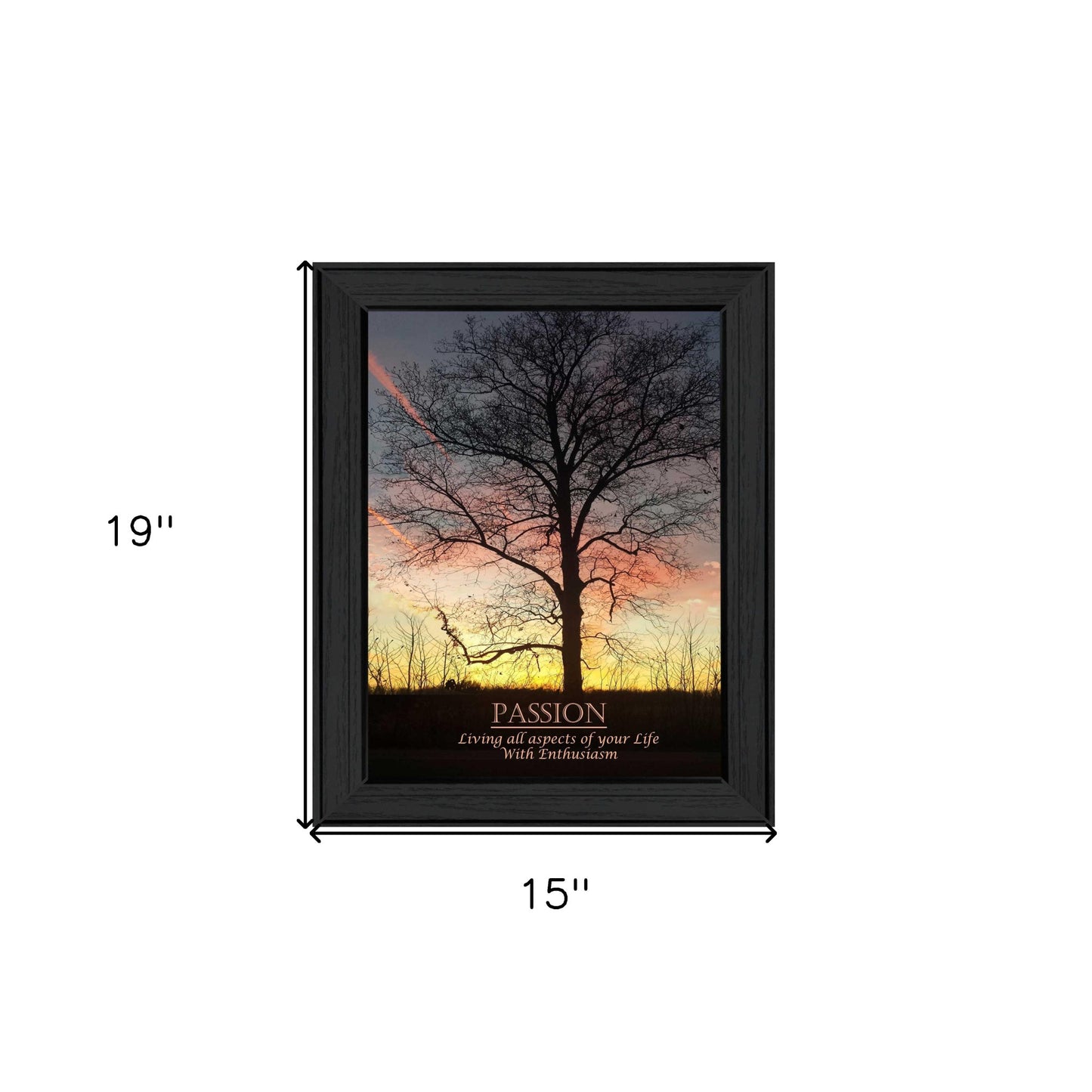 Passion 3 Black Framed Print Wall Art