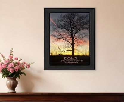 Passion 3 Black Framed Print Wall Art