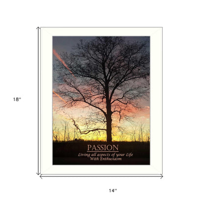 Passion 4 White Framed Print Wall Art