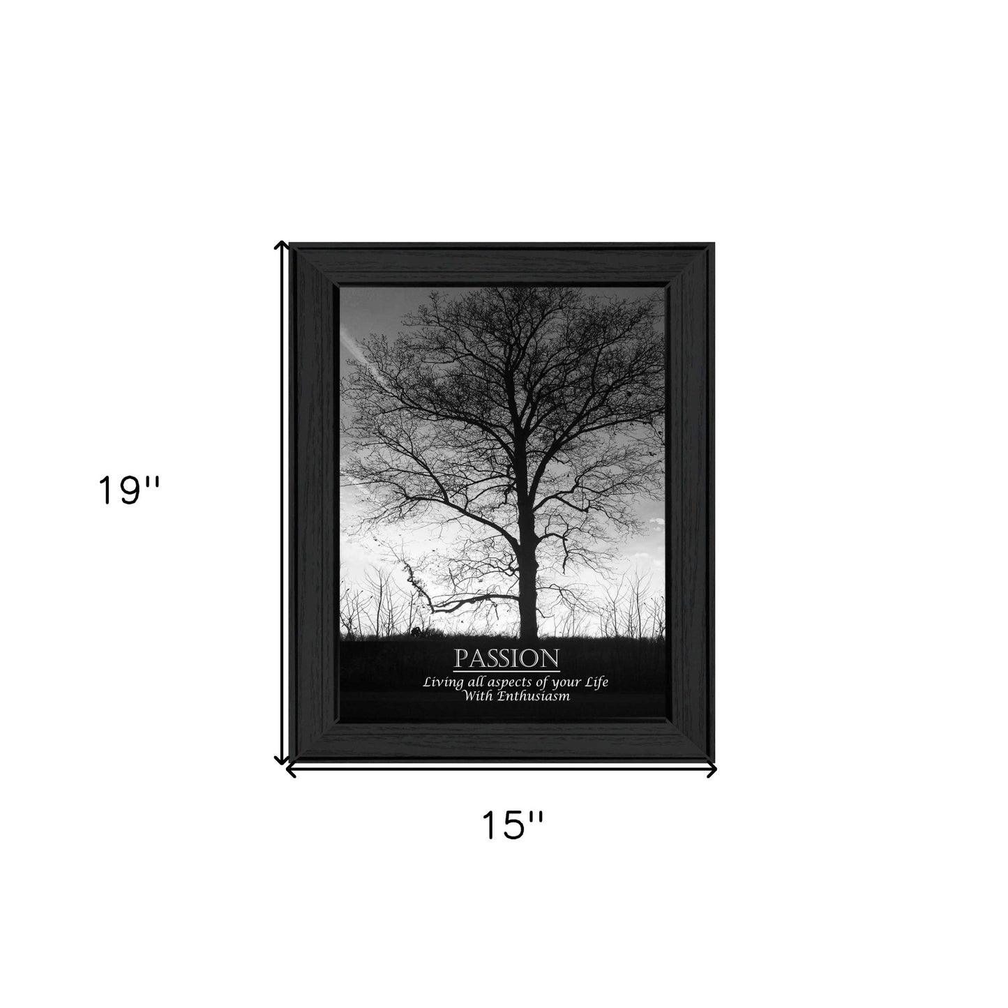 Passion 5 Black Framed Print Wall Art