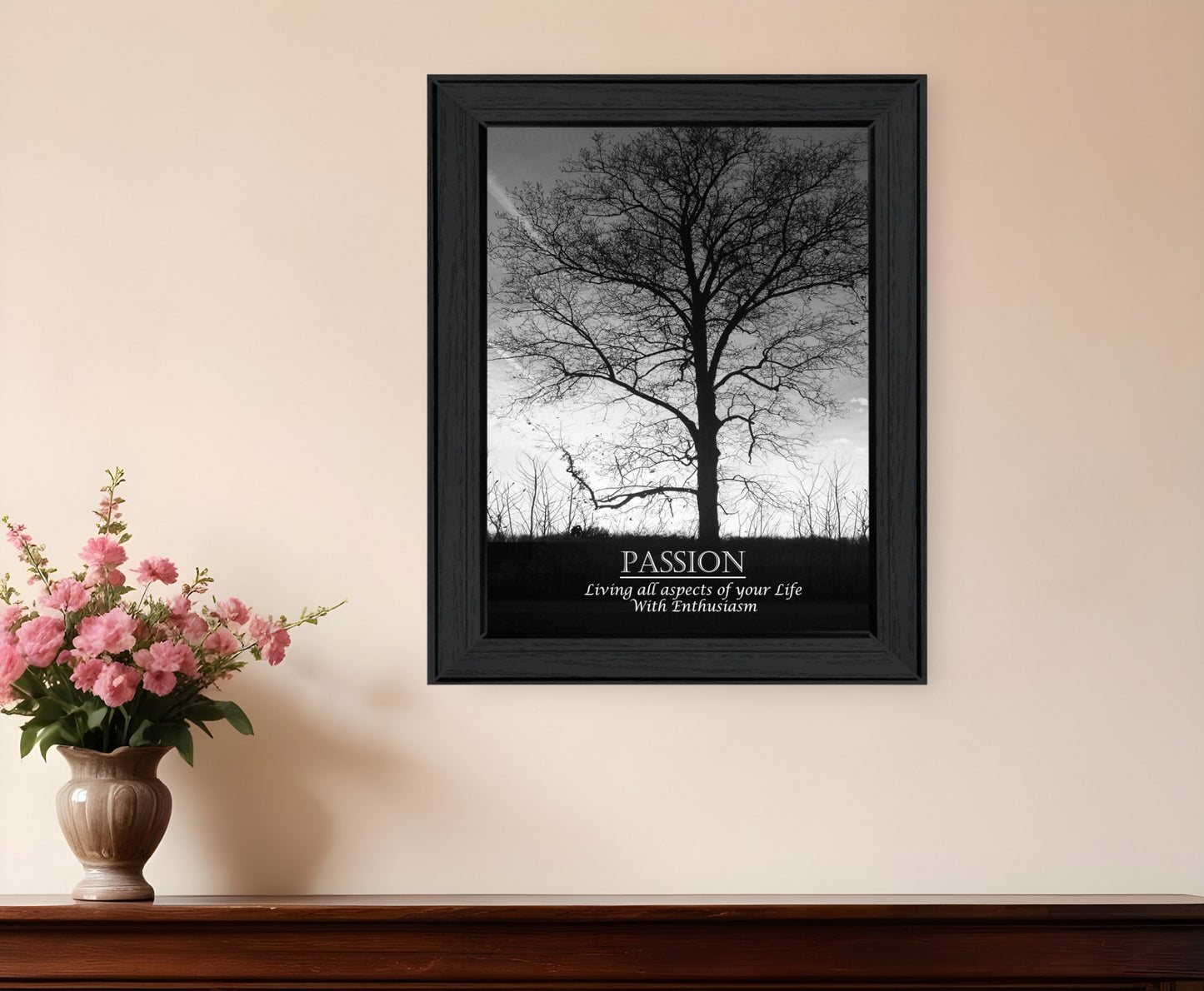 Passion 5 Black Framed Print Wall Art