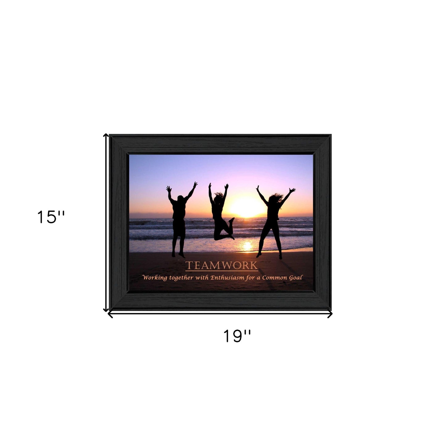 Teamwork 3 Black Framed Print Wall Art