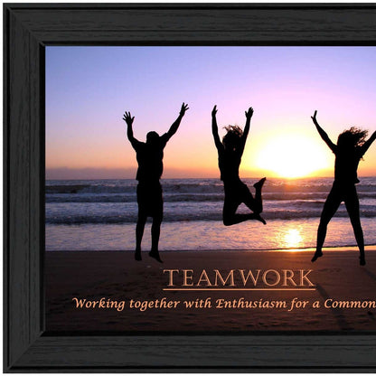 Teamwork 3 Black Framed Print Wall Art