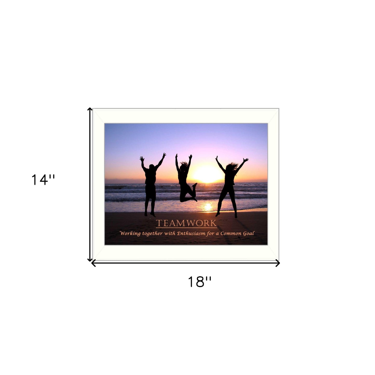 Teamwork 4 White Framed Print Wall Art