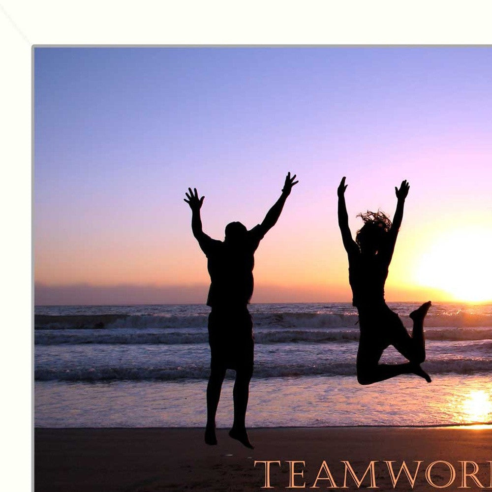 Teamwork 4 White Framed Print Wall Art